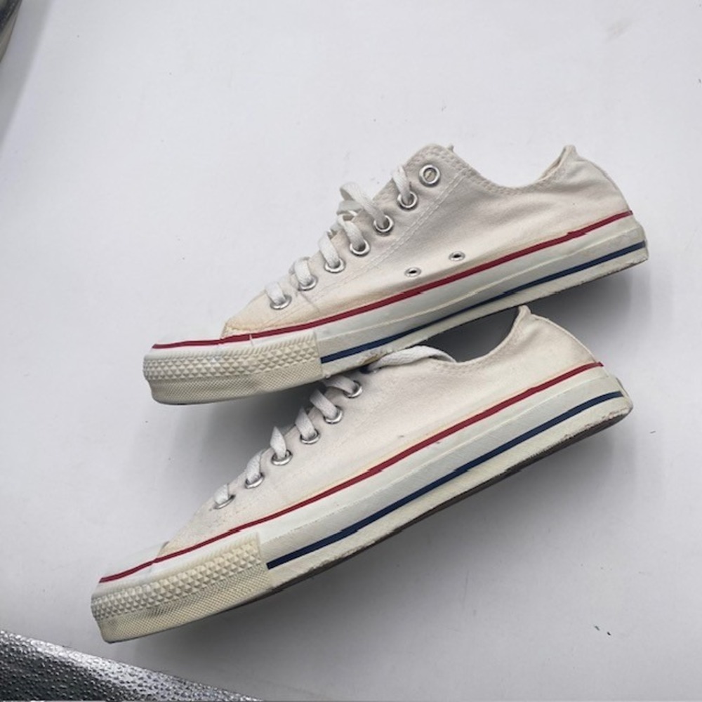 Converse Chuck Taylor All Star Sneakers Mens 10 Cream Canvas Made in USA Vintage - Picture 6 of 13